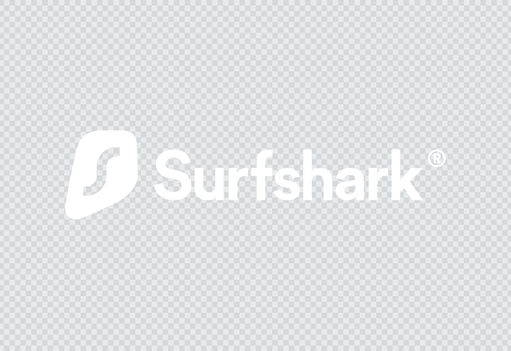 Surfshark logo monochrome light